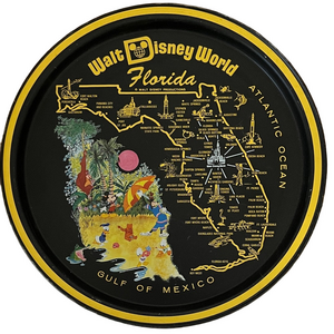 Walt Disney World Florida Vintage 1970’s Metal Souvenir Plate